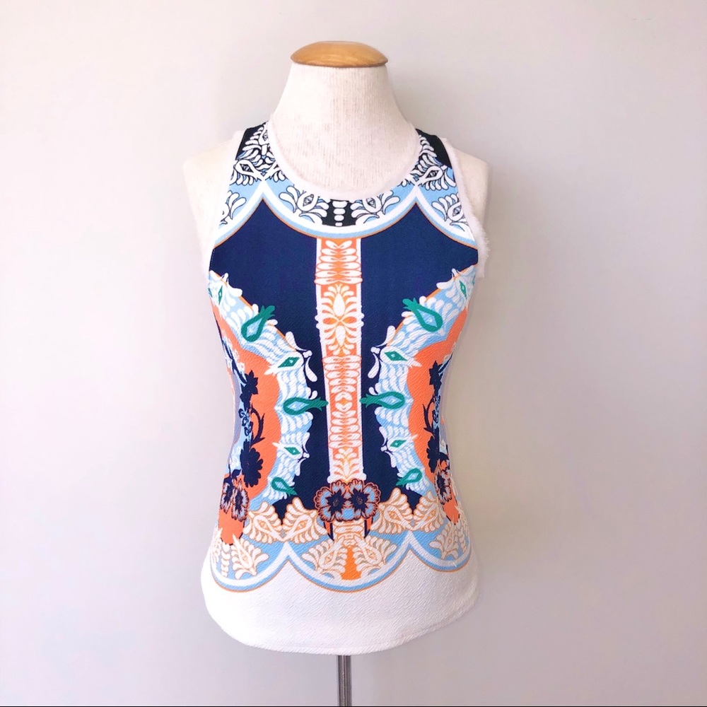 Anthropologie Postmark mandala geometric tropical